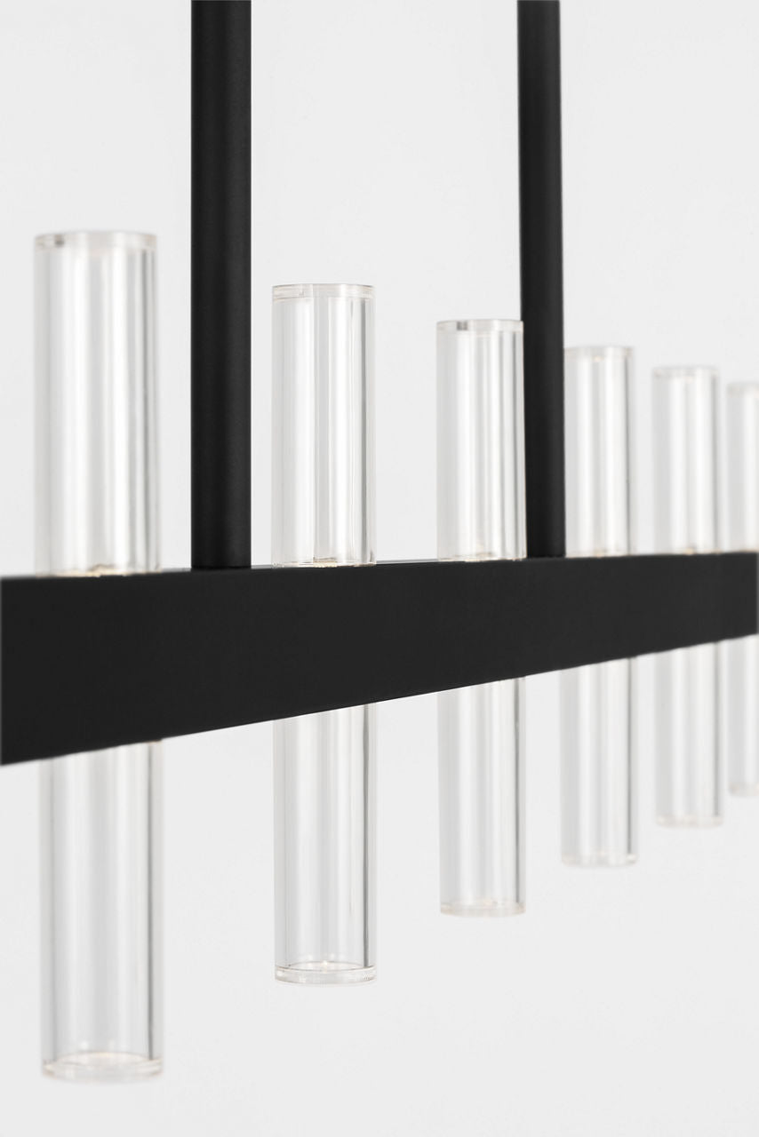Visual Comfort Studio Collection SLC11120MBK Silas Linear Chandelier in Midnight Black
