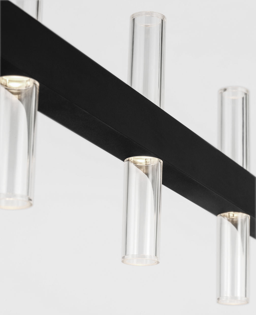Visual Comfort Studio Collection SLC11120MBK Silas Linear Chandelier in Midnight Black
