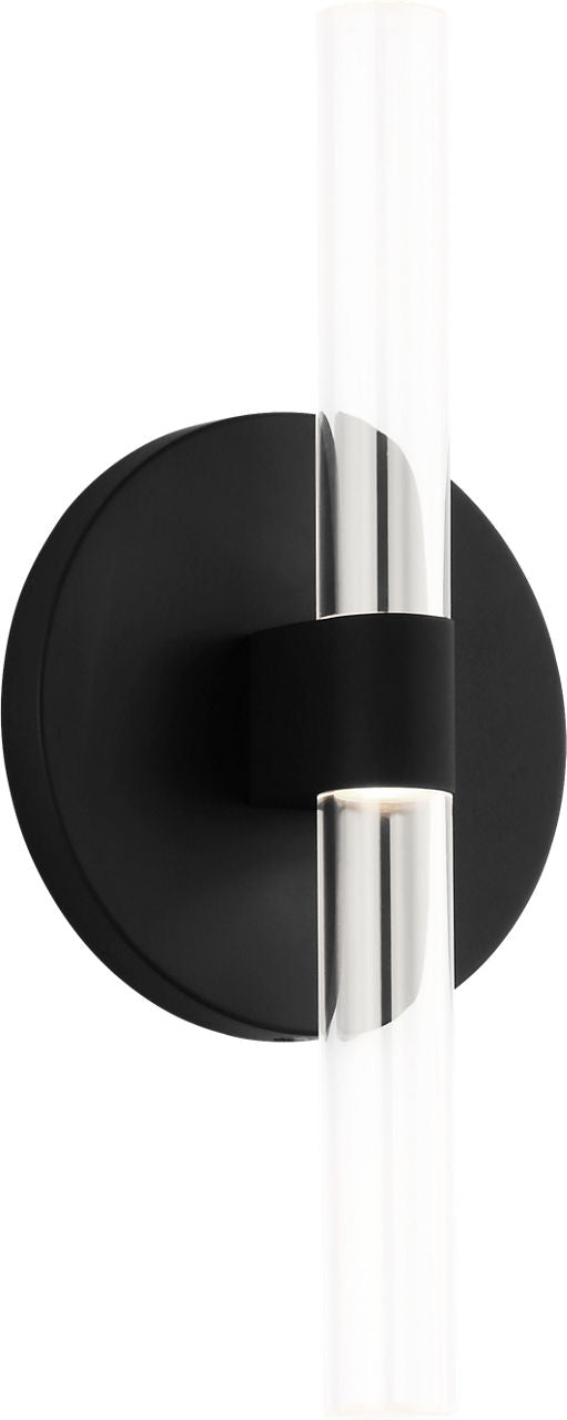 Visual Comfort Studio Collection SLW1082MBK Silas Sconce in Midnight Black