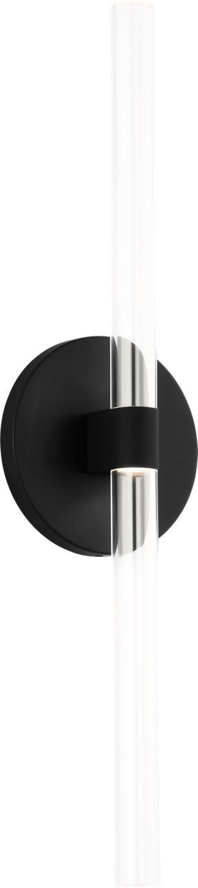 Visual Comfort Studio Collection SLW1092MBK Silas Sconce in Midnight Black