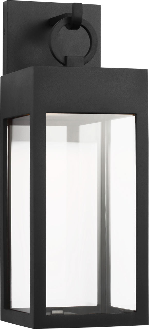 Visual Comfort Studio Collection SLO1371TXB Sesha Outdoor Lantern in Textured Black