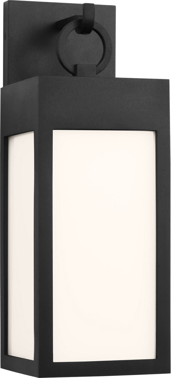Visual Comfort Studio Collection SLO1371TXB Sesha Outdoor Lantern in Textured Black