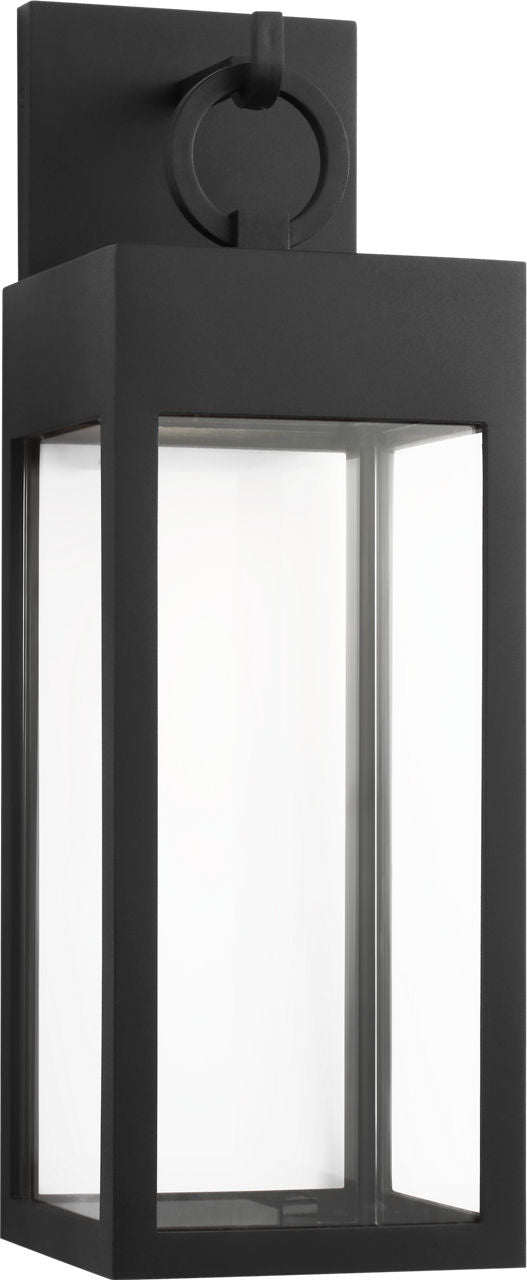 Visual Comfort Studio Collection SLO1381TXB Sesha Outdoor Lantern in Textured Black