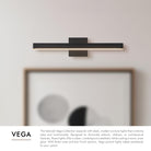 Applique murale LED pour tableau Kuzco Lighting PL10319-BK Vega, noire