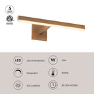 Applique murale LED pour tableau Kuzco Lighting PL10319-BK Vega, noire