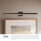 Applique murale LED pour tableau Kuzco Lighting PL10331-BK Vega, coloris noir