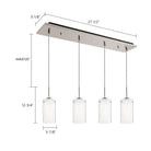 Kuzco Lighting MP41304BN-04 Verona LED Multi Suspension en nickel brossé