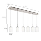 Kuzco Lighting MP41304BN-06 Verona LED Multi Suspension en nickel brossé