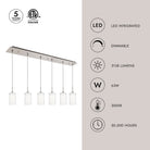 Kuzco Lighting MP41304BN-06 Verona LED Multi Suspension en nickel brossé