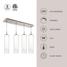 Kuzco Lighting MP41305BN-04 Verona LED Multi Suspension en nickel brossé