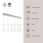Kuzco Lighting MP41305BN-06 Verona LED Multi Suspension en nickel brossé