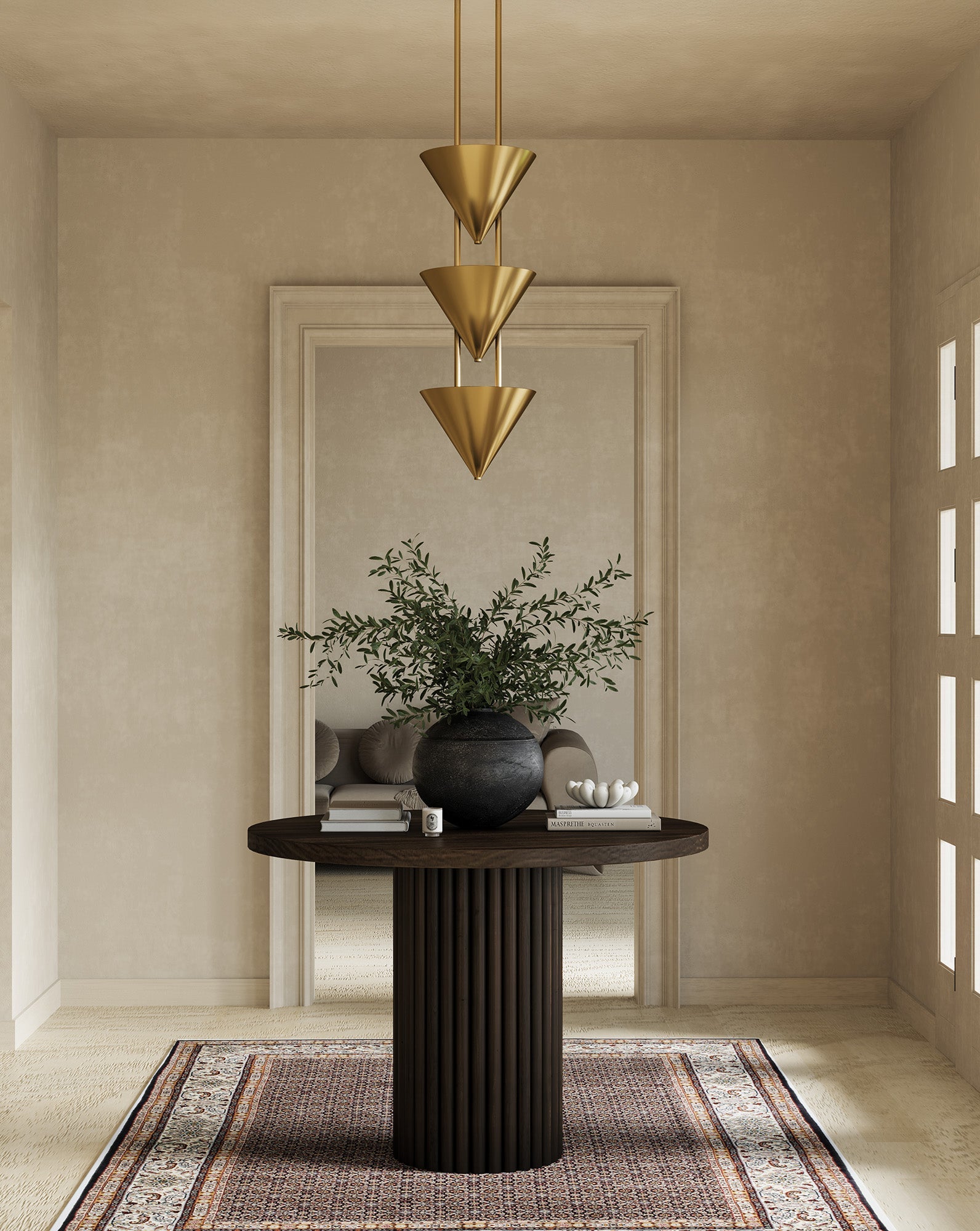 Alora Canada - PD341328STA - Three Light Pendant - Versus - Aged Steel