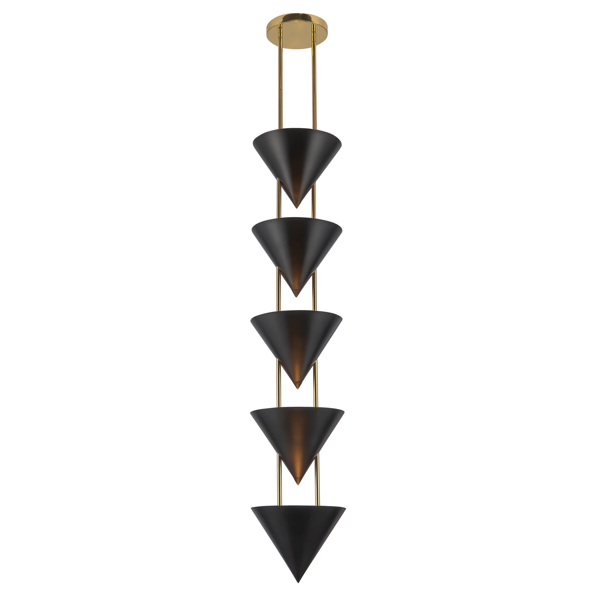 Alora Canada - PD341548PTB - Cinq lumières Suspension - Versus - Laiton patiné