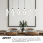 Kuzco Lighting MP3004CH-06 Victoria LED Linéaire Multi Suspension dans Chrome