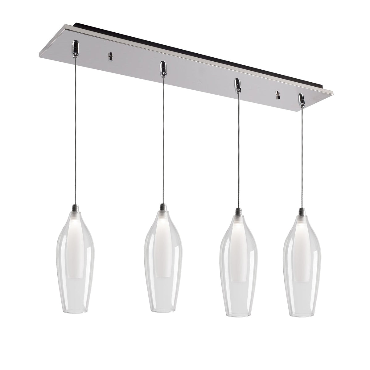 Kuzco Lighting MP3004CH-04 Victoria LED Linéaire Multi Suspension dans Chrome