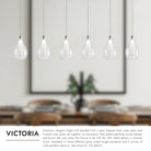 Kuzco Lighting MP3005CH-06 Victoria LED Linéaire Multi Suspension dans Chrome