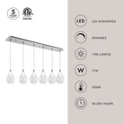 Kuzco Lighting MP3005CH-06 Victoria LED Linéaire Multi Suspension dans Chrome