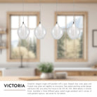 Kuzco Lighting MP3007CH-04 Victoria LED Linéaire Multi Suspension dans Chrome