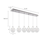 Kuzco Lighting MP3007CH-06 Victoria LED Linéaire Multi Suspension dans Chrome