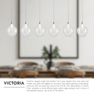 Kuzco Lighting MP3007CH-06 Victoria LED Linéaire Multi Suspension dans Chrome
