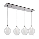 Kuzco Lighting MP3007CH-04 Victoria LED Linéaire Multi Suspension dans Chrome