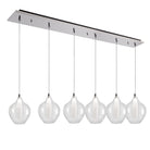 Kuzco Lighting MP3007CH-06 Victoria LED Linéaire Multi Suspension dans Chrome