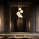 Suspension multi-lumières Skyla PD600605R-TWA-VB de Modern Forms, finition laiton vieilli