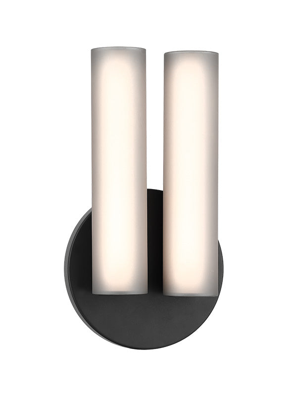 Matteo Lighting W32222MBSM Axis LED Vanity in Matte Black