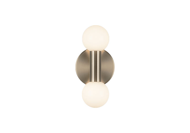 Matteo Lighting W44102CGOP Interstellar LED Wall Sconce in Champagne Gold