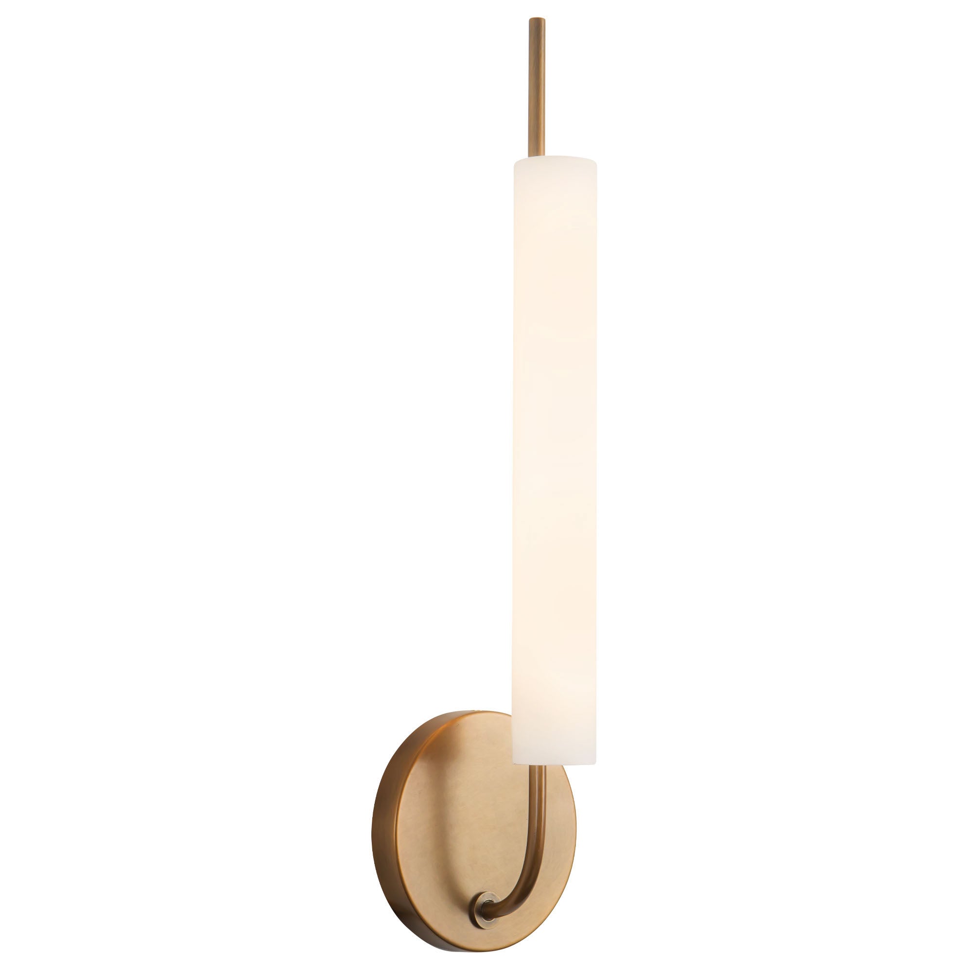 Kuzco Canada - WS48120-VB/TRV - DEL Murale - Mèche - Laiton vintage/Travertin