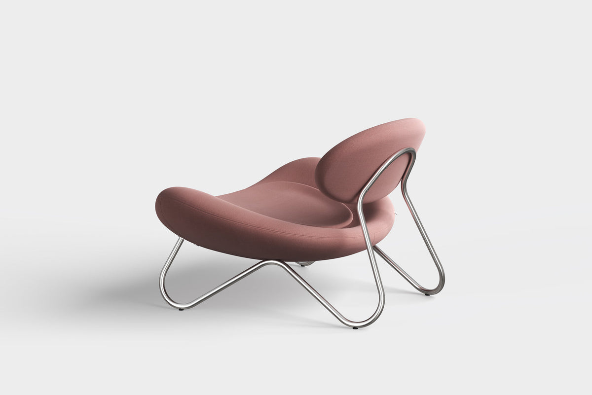 WOUD Design 100767 Meadow Lounge Chair in Brushed Steel