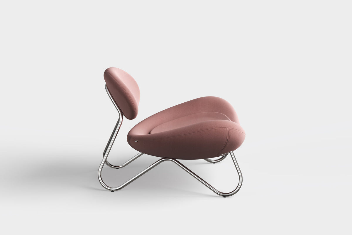 WOUD Design 100766 Meadow Lounge Chair in Chrome