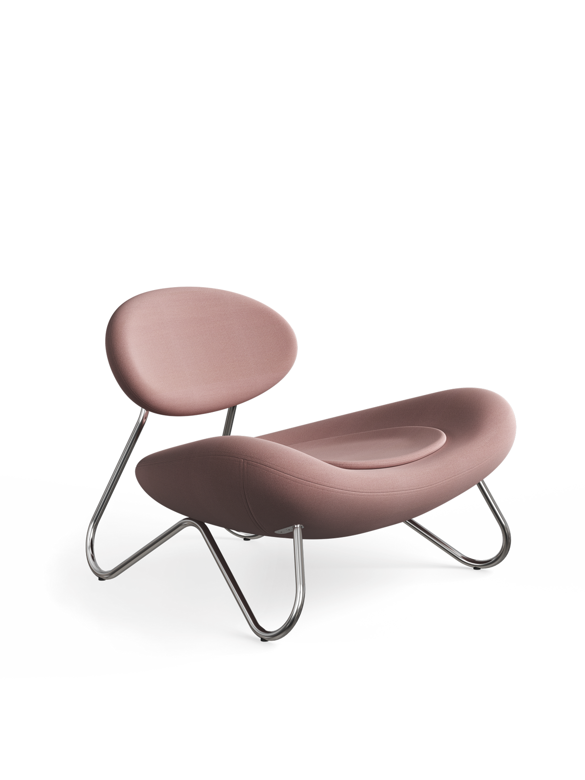 WOUD Design 100766 Meadow Lounge Chair in Chrome