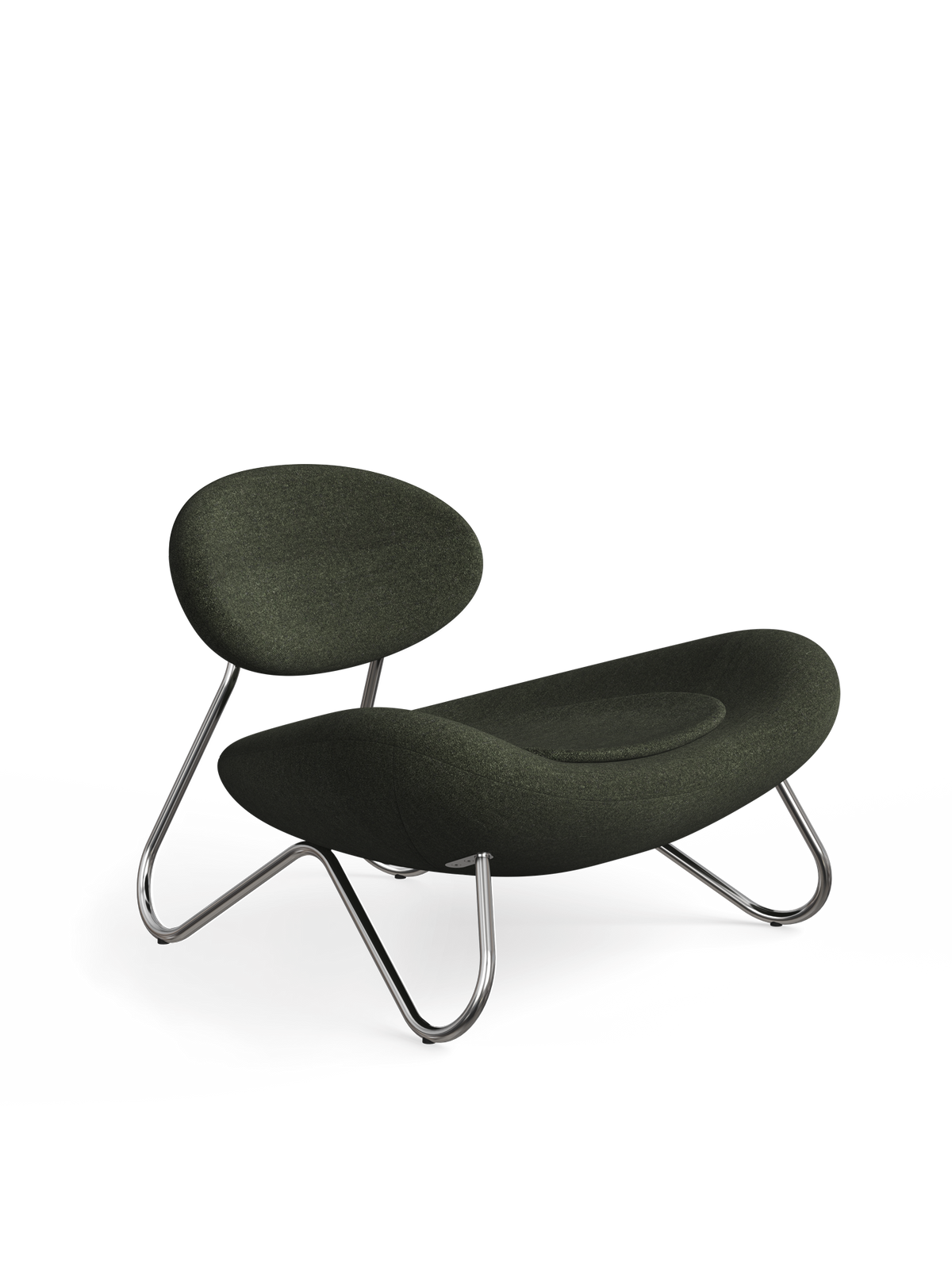 WOUD Design 100776 Meadow Lounge Chair in Chrome