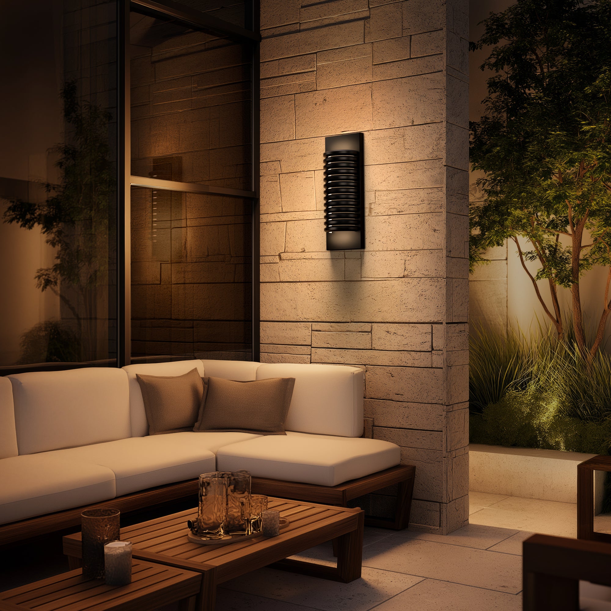 WAC Canada - WSW112616-BK - Lampe LED extérieure Murale - Loome - Noir