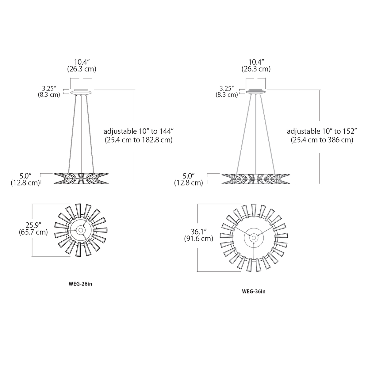 LED Wedge Suspension par Blackjack Lighting | Modèle de salle d'exposition
