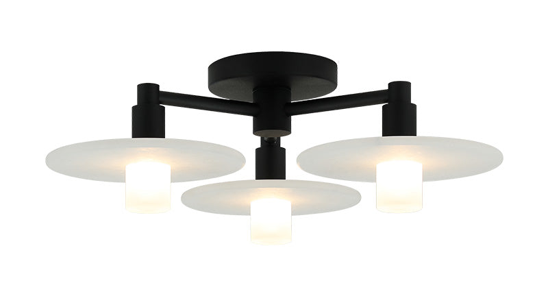 Matteo Lighting X42603MB Monument LED Flush Mount in Matte Black