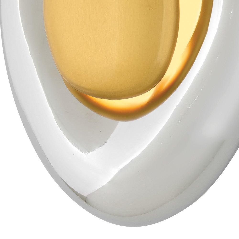 Applique murale Fredrick Ramond FR42900UB Astra LED en verre mercurisé et laiton non verni