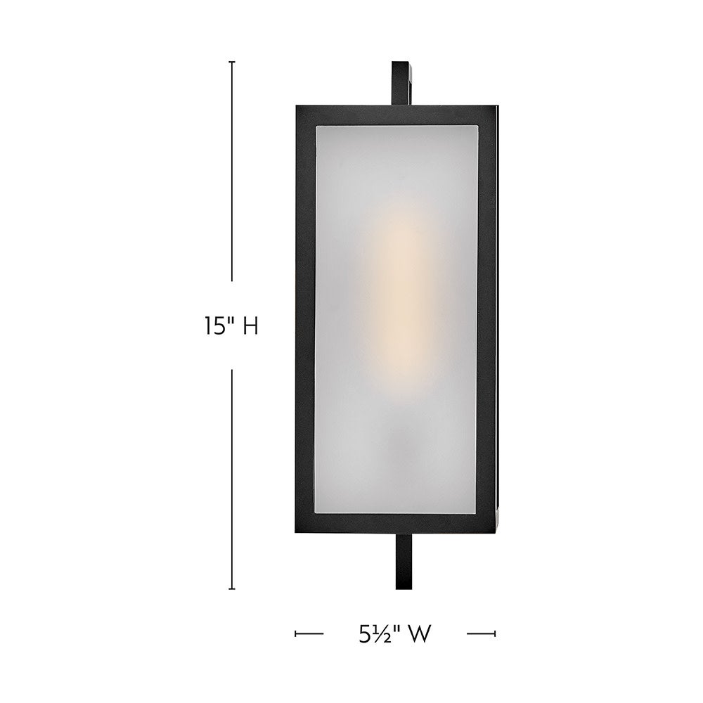 Lanterne murale Halden Lark 82070BK, couleur noire