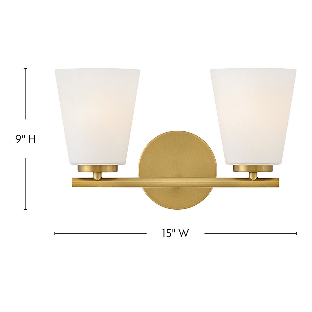 Meuble-lavabo Lark 85422LCB Bri en laiton laqué