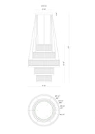 Eurofase 49350-012 Empra LED Cristal Suspendu en or