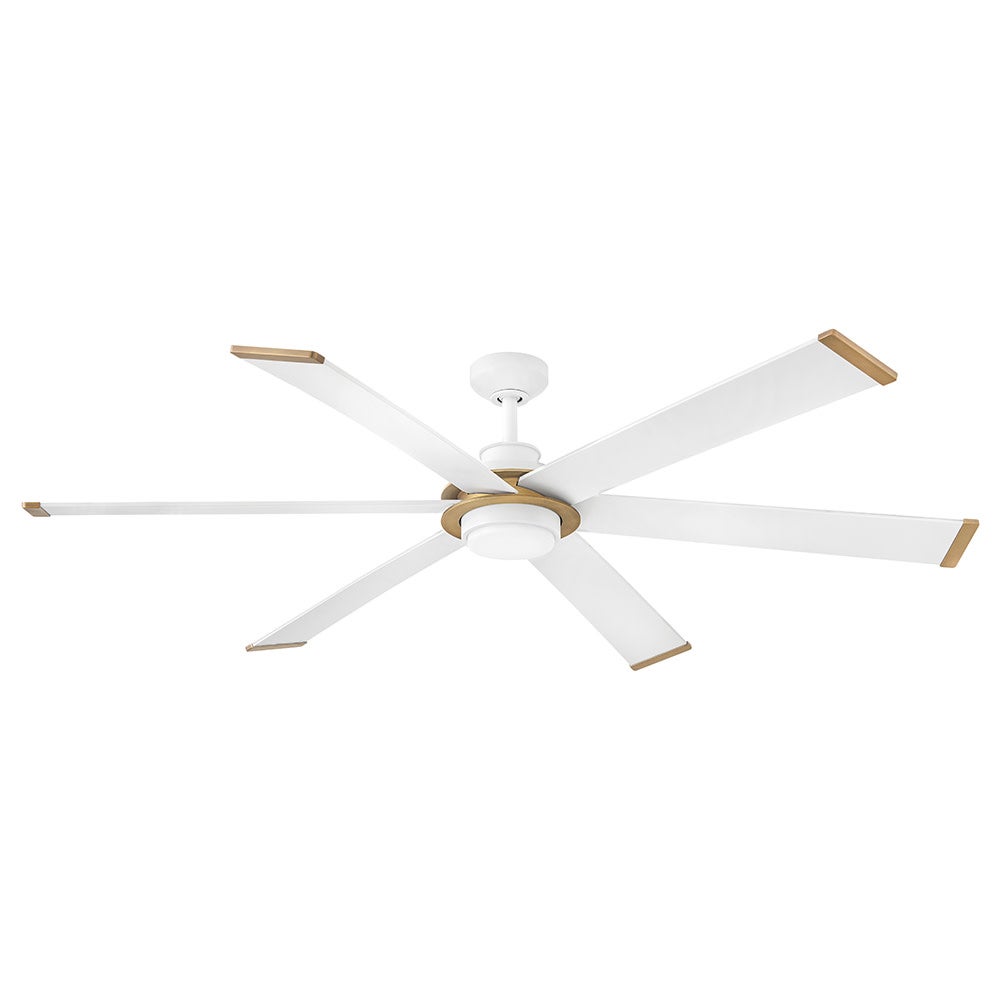 Éclairage intelligent LED Hinkley Lighting 906964FMW-LDD Andros Ventilateur  en blanc mat