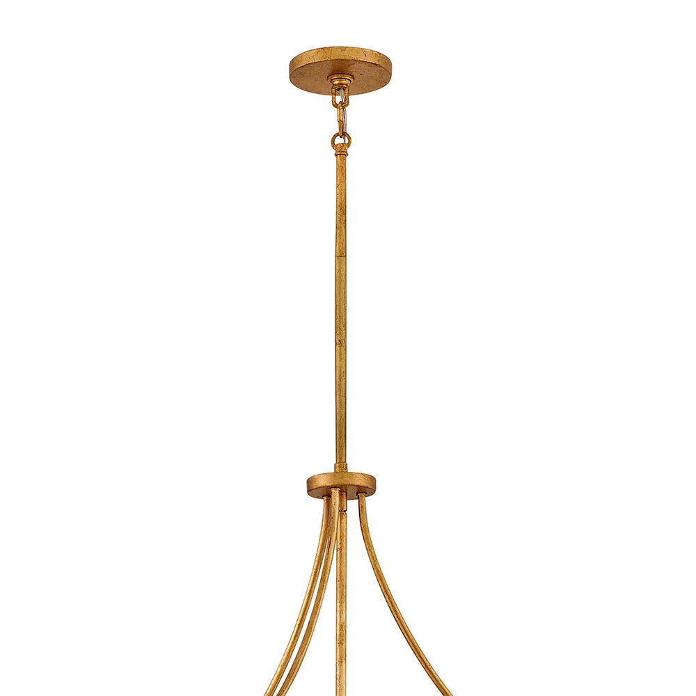 Fredrick Ramond FR41598DA Myra Cristal de roche à plusieurs niveaux Suspension en laiton vieilli