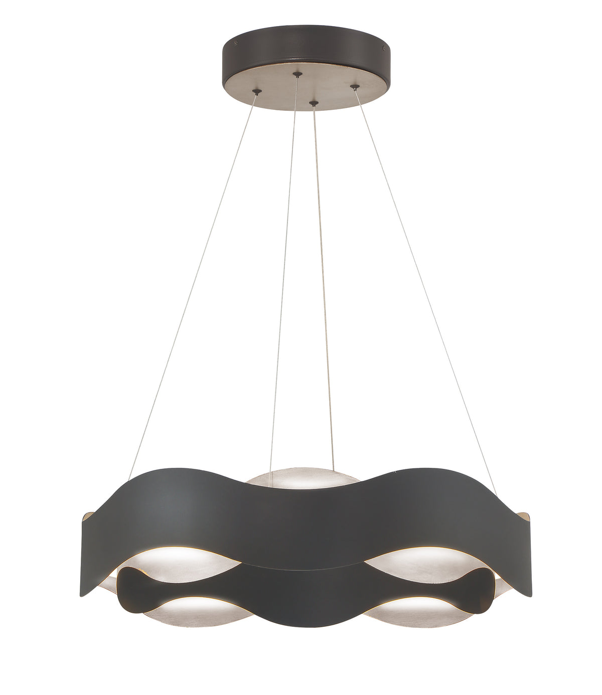 Eurofase 31783-024 Vaughan LED Chandelier in Silver-Black