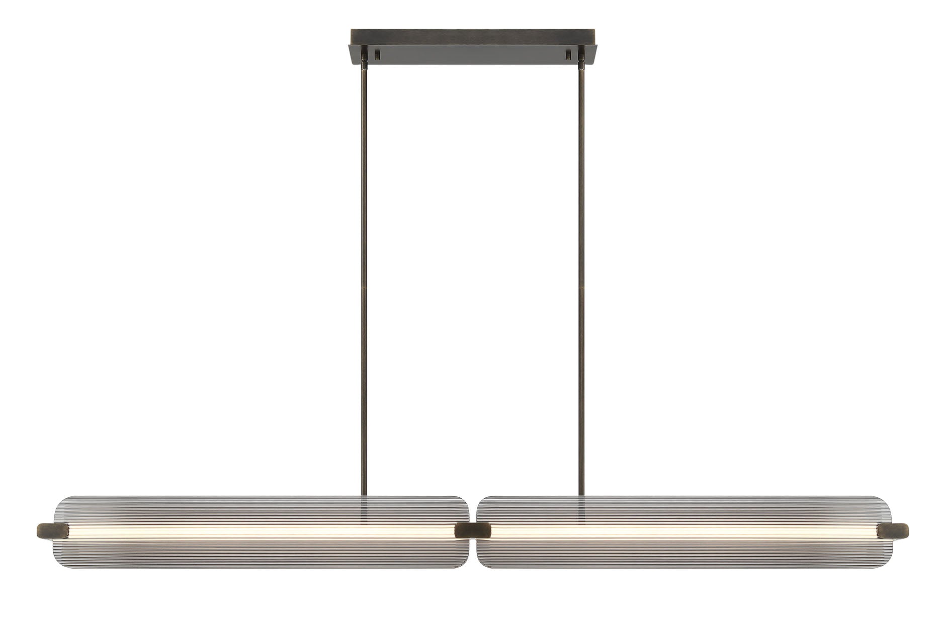 Eurofase 50057-016 Neoness LED Linear Chandelier in Weathered Brass