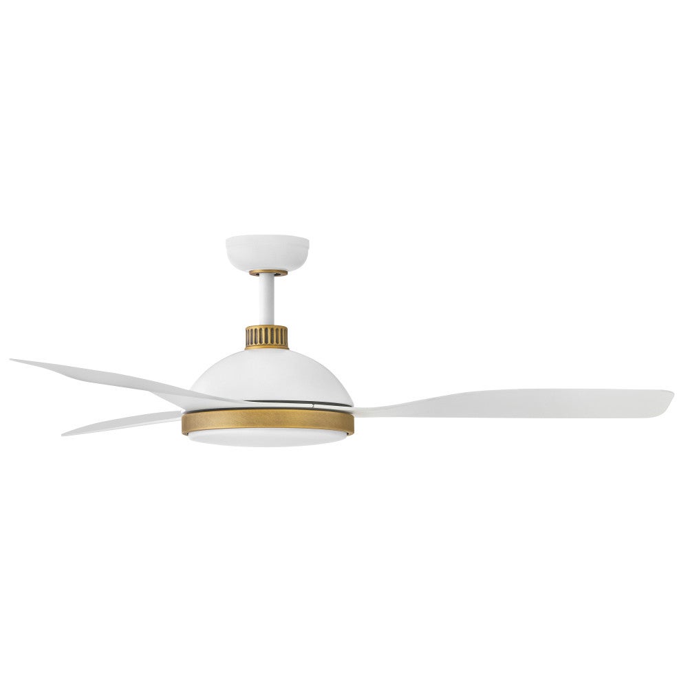 Éclairage intelligent Hinkley Lighting 906556FMW-LDD Alba LED Ventilateur  en blanc mat