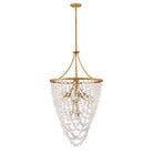 Fredrick Ramond FR41596DA Myra Cristal de roche à plusieurs niveaux Suspension en laiton vieilli