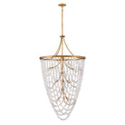 Fredrick Ramond FR41598DA Myra Cristal de roche à plusieurs niveaux Suspension en laiton vieilli