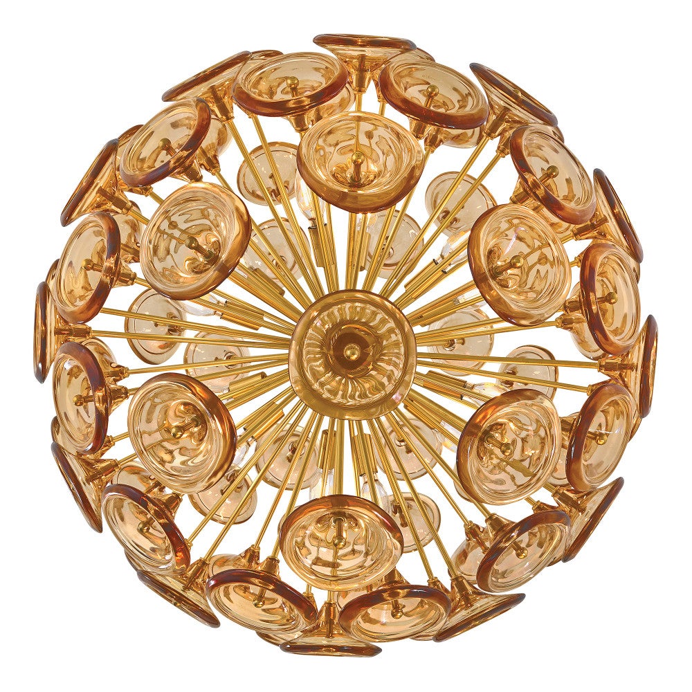 Fredrick Ramond FR46905UB-AM Globe Maya Suspension en laiton non verni