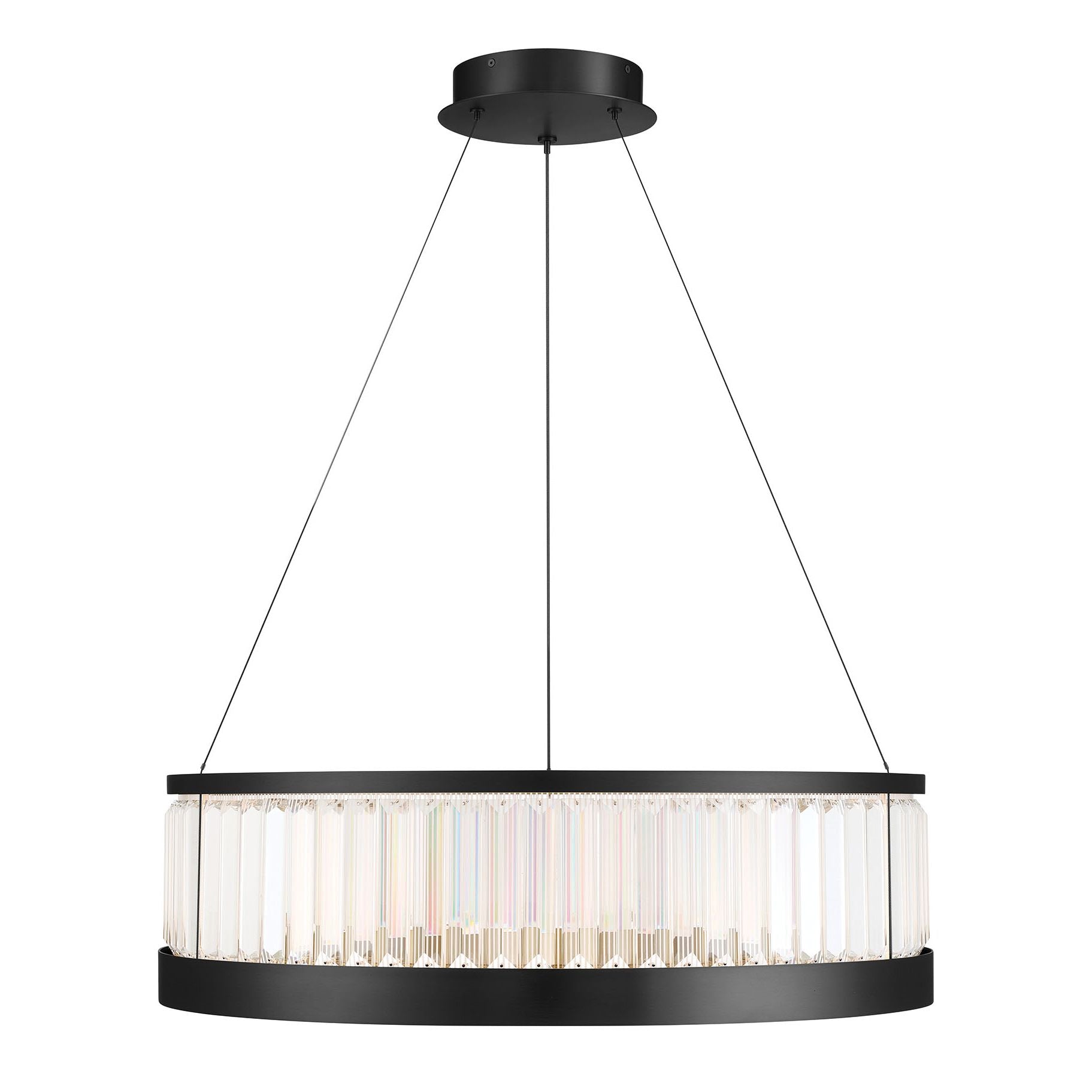 Eurofase 49352-023 Empra LED Cristal Suspendu en noir mat